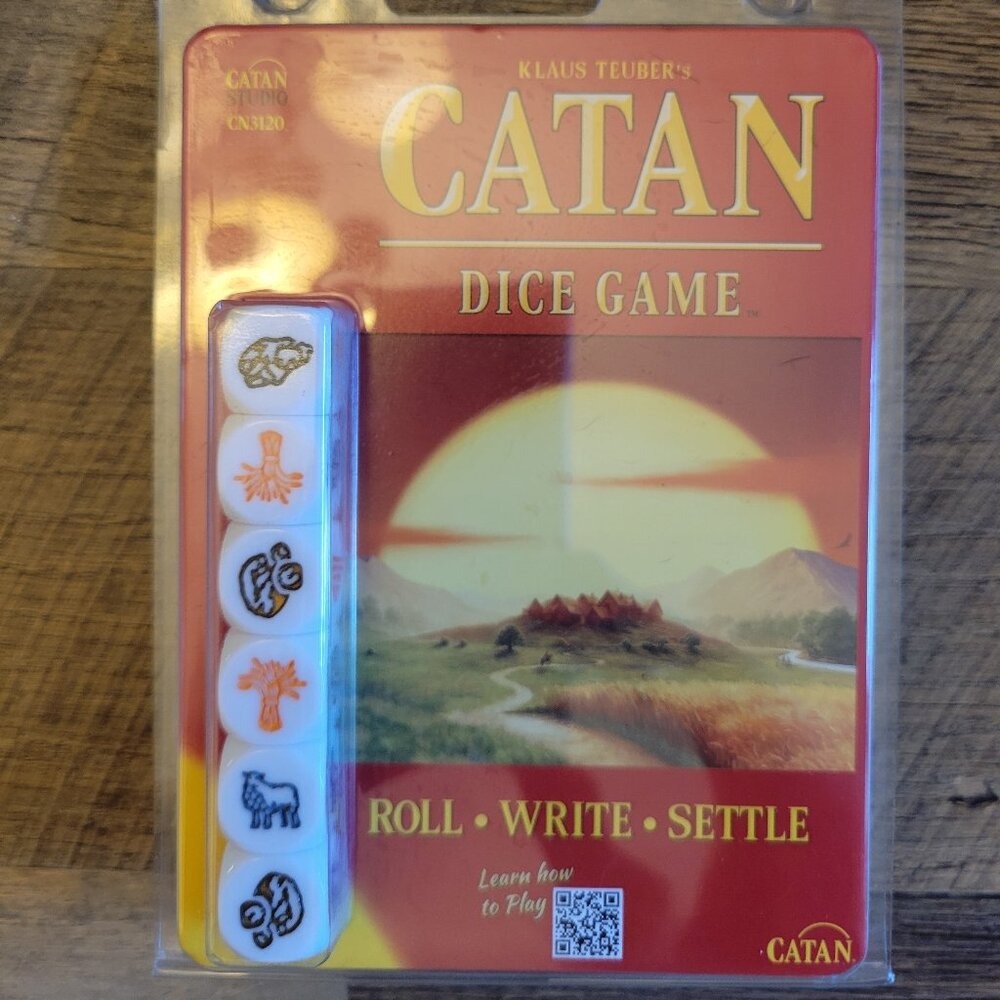 Catan Dice Game Roll Write Settle Discover Klaus Teuber New Family‎ Fun